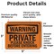 Signmission Private Please Knock Before Entering OSHA Warning Sign, Vinyl Decal, 5in W x 3.5in L, 2PK OS-2PACK-WS-D-35-L-12347 - alternate 3